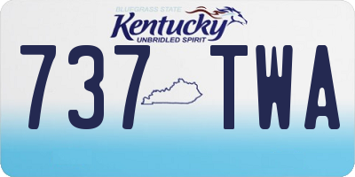 KY license plate 737TWA