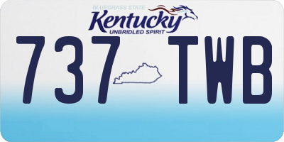 KY license plate 737TWB
