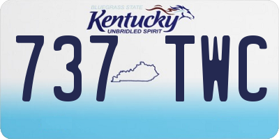 KY license plate 737TWC