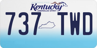 KY license plate 737TWD