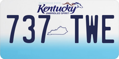KY license plate 737TWE