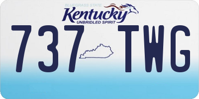 KY license plate 737TWG