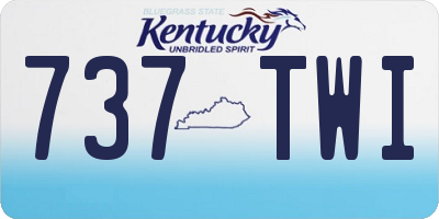 KY license plate 737TWI