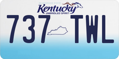 KY license plate 737TWL