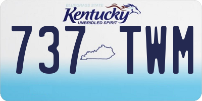 KY license plate 737TWM