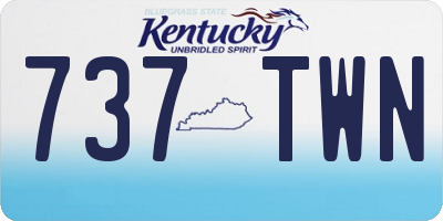 KY license plate 737TWN