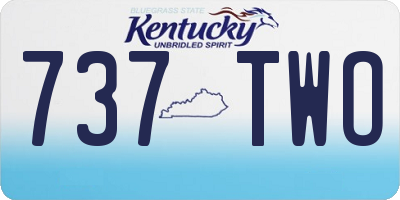KY license plate 737TWO