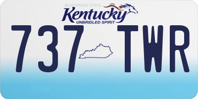 KY license plate 737TWR