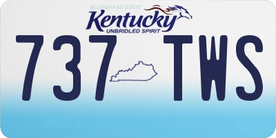 KY license plate 737TWS
