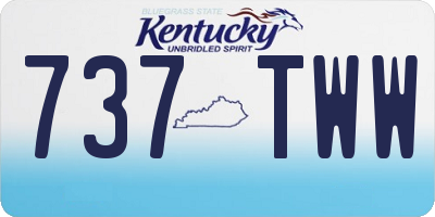 KY license plate 737TWW