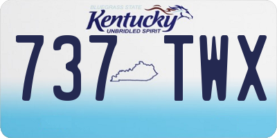 KY license plate 737TWX