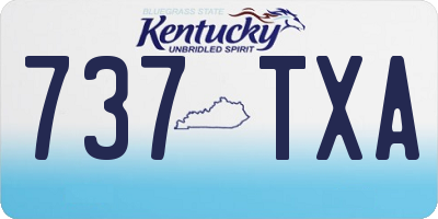 KY license plate 737TXA