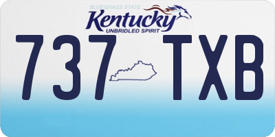 KY license plate 737TXB