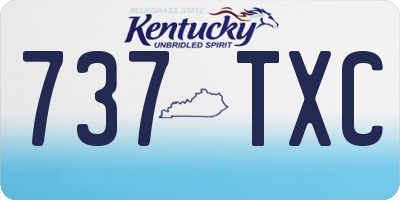 KY license plate 737TXC