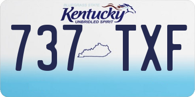 KY license plate 737TXF