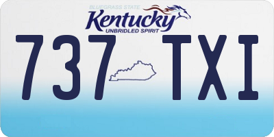KY license plate 737TXI