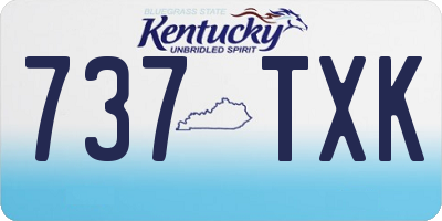 KY license plate 737TXK