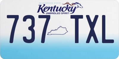 KY license plate 737TXL