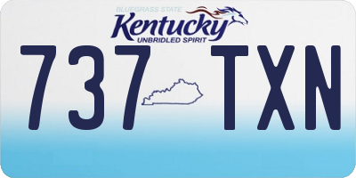 KY license plate 737TXN