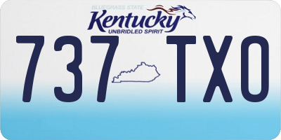 KY license plate 737TXO