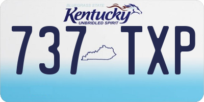 KY license plate 737TXP