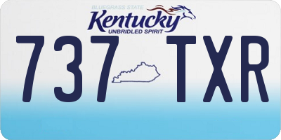 KY license plate 737TXR