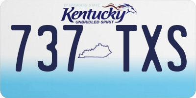 KY license plate 737TXS