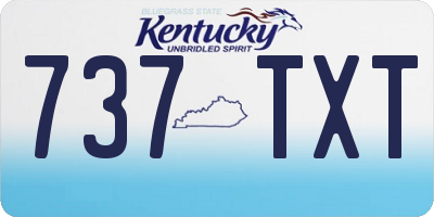 KY license plate 737TXT
