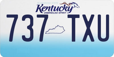 KY license plate 737TXU