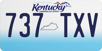 KY license plate 737TXV