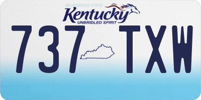 KY license plate 737TXW