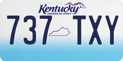 KY license plate 737TXY