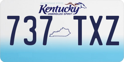 KY license plate 737TXZ