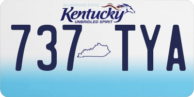 KY license plate 737TYA