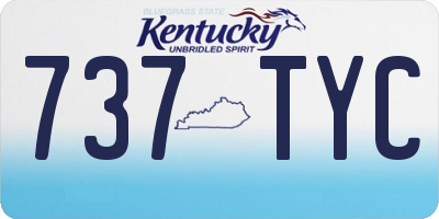 KY license plate 737TYC