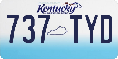 KY license plate 737TYD