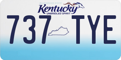 KY license plate 737TYE