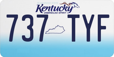KY license plate 737TYF
