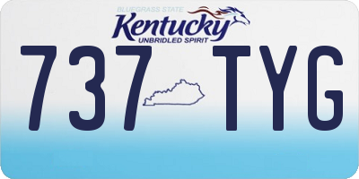 KY license plate 737TYG