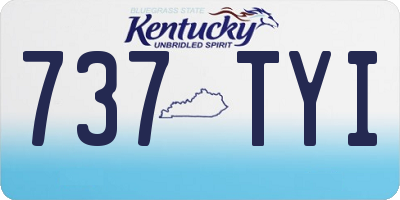 KY license plate 737TYI