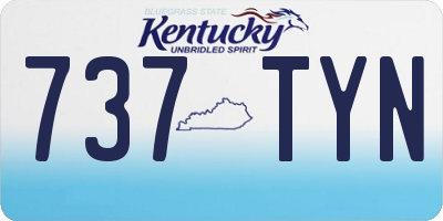 KY license plate 737TYN