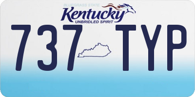 KY license plate 737TYP
