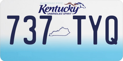 KY license plate 737TYQ