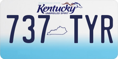 KY license plate 737TYR