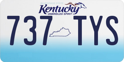 KY license plate 737TYS