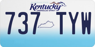 KY license plate 737TYW