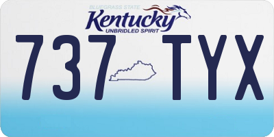 KY license plate 737TYX