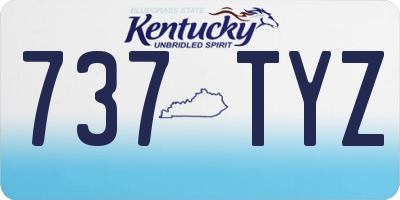 KY license plate 737TYZ