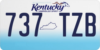 KY license plate 737TZB