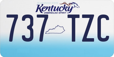 KY license plate 737TZC